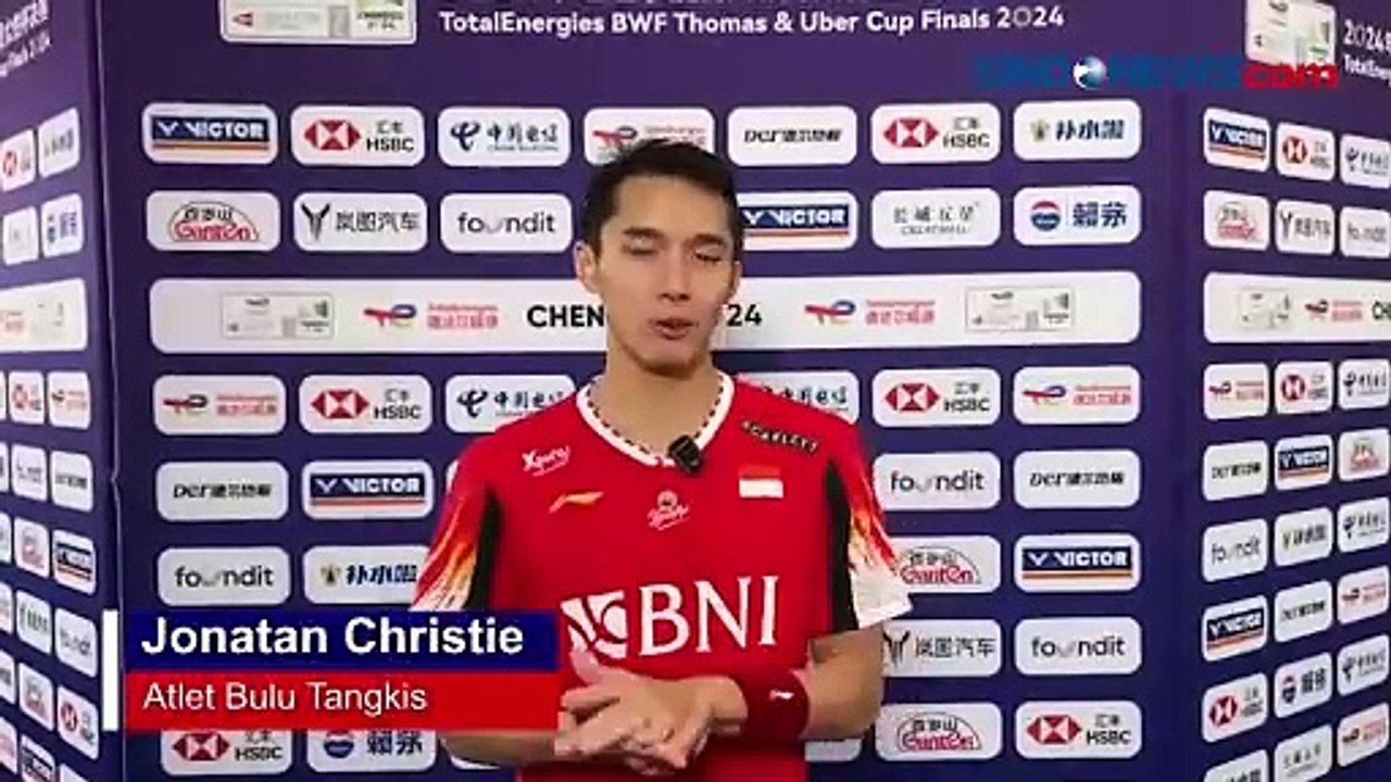 Jonatan Christie Tak Menyangka Bersama Tim Beregu Putri Indonesia Lolos Final Piala Thomas dan Uber 2024