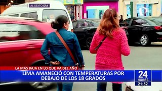 Lima amaneció con temperaturas por debajo de los 18 grados centígrados