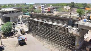 नागौर में निर्माणाधीन रेलवे ओवरब्रिज, ठेकेदार को जून तक का समय, देखें लाइव वीडियो