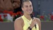 Tennis - Madrid 2024 - Aryna Sabalenka after her defeat in the final against Iga Swiatek in Madrid