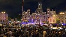 Les supporters du Real Madrid célèbrent leur 36ème sacre en Liga
