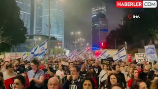 Tel Aviv'de esir protestosu