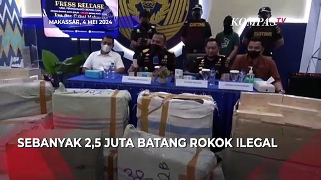Bea Cukai Makassar Sita 2,5 Juta Batang Rokok Ilegal