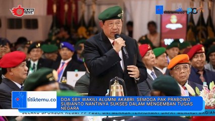 Wakili Alumni Akabri, SBY Doakan Prabowo Sukses Pimpin Bangsa