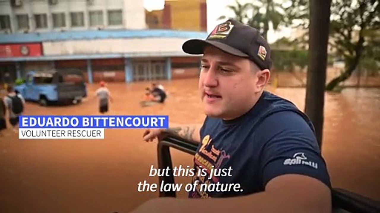 Brazilian volunteers rush to rescue people stranded by deadly floods