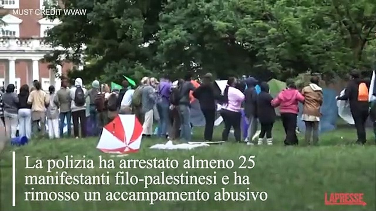 Ancora proteste pro Gaza nelle università Usa: decine di arresti in Virginia