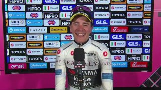 Cycling - Giro d'Italia 2024 - Cian Uijtdebroeks with the Maglia Bianca : 