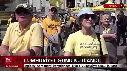 İngiltere'de monarşi karşıtlarınca ilk kez 'Cumhuriyet Günü' kutlandı