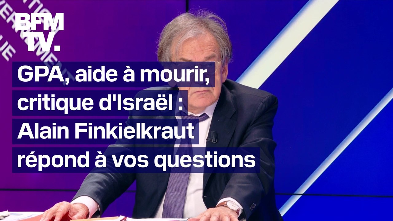 GPA, aide à mourir, critique d'Israël: Alain Finkielkraut répond à vos questions dans La Capsule de BFM Politique