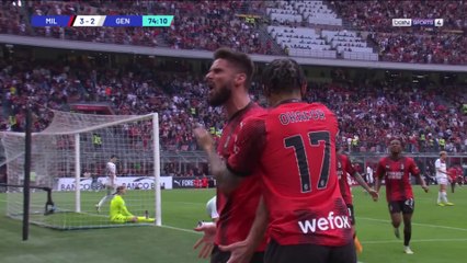 Serie A : La reprise de volée d'Olivier Giroud pour donner l'avantage à Milan !