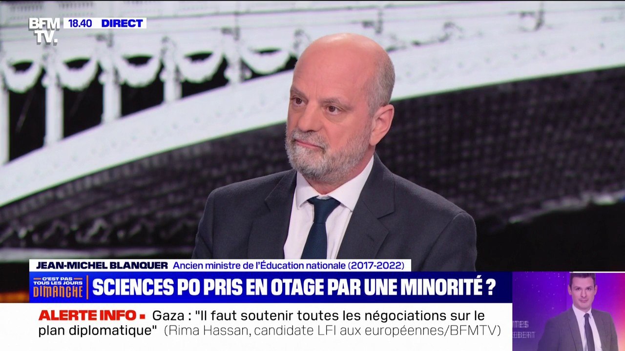 Jean-Michel Blanquer: "On doit rester très attentif à ce que Sciences Po soit fidèle à son ADN"