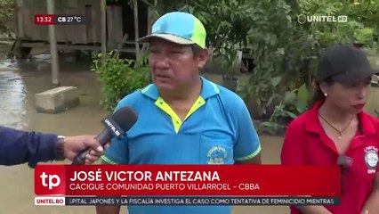 Cochabamba: Más de 400 familias están bajo el agua por el desborde del río Ichilo