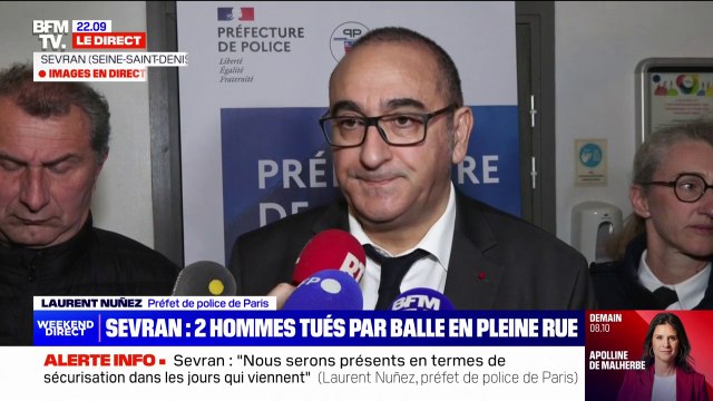 Deux hommes de 31 et 35 ans tués à Sevran: Il n'y a aucun lien qui est établi entre la fusillade de ce dimanche et celle de samedi, affirme Laurent Nuñez