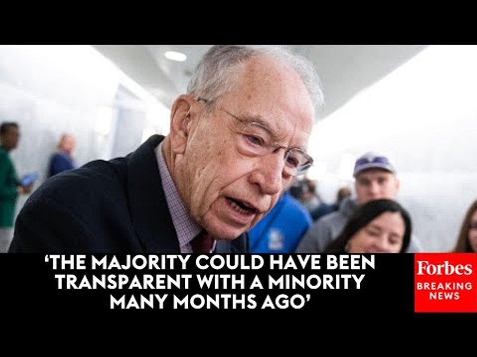 Chuck Grassley Expresses Disappointment In Dems...
