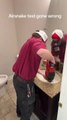 Man Trying to Unclog Bathroom Sink Gets Water Sprayed Into Face