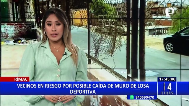 Vecinos denuncian que sus casas están afectadas por humedad en losa deportiva en el Rímac