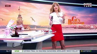 Ela Rümeysa Cebeci Turkish TV Presenter Sexy Legs And Heels 21/02/2024