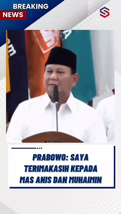 Ucapan Prabowo Untuk Anies Dan Cak Imin "saya pernah diposisi anda"