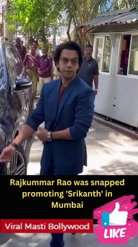 Rajkummar Rao was snapped promoting 'Srikanth' in Mumbai