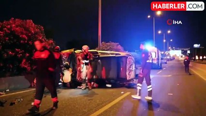 Kontrolden çıkan otomobil takla attı: 1 ağır yaralı