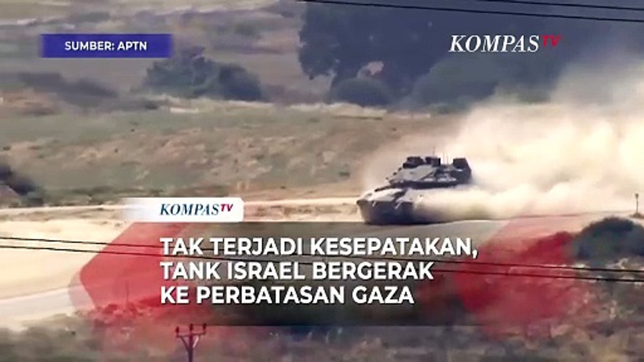 Penampakan Tank Israel di Perbatasan Gaza Usai Tak Capai Kesepakatan Gencatan Senjata dengan Hamas
