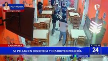 Grupo de jóvenes se pelean en discoteca y terminan destruyendo una pollería en Cajamarca