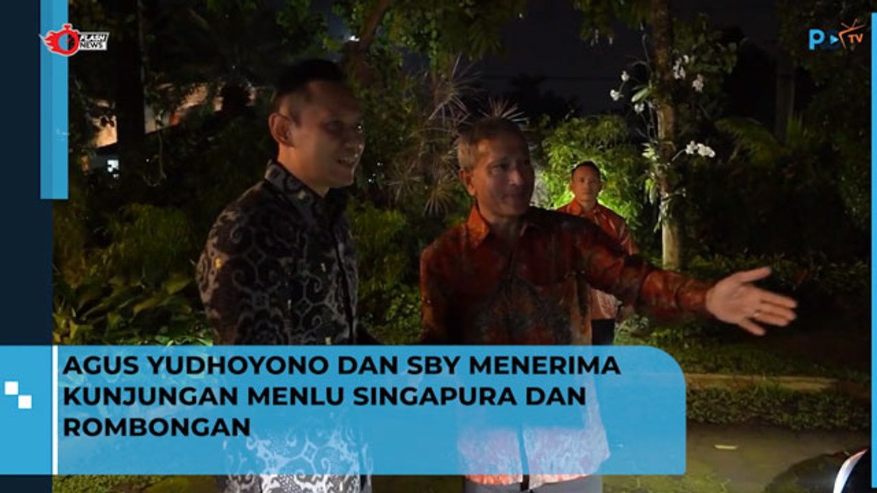 Agus Yudhoyono dan SBY Menerima Kunjungan Menlu Singapura