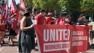 Safety at work remains a key issue as unionists take part in the Territory’s annual May Day march