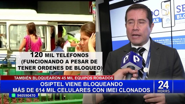 Osiptel: en menos de dos semanas se han reportado más de 40 mil celulares robados