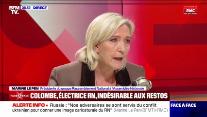 Marine Le Pen sur "l'exclusion" de Colombe des Restos du Cœur: "Ils devraient avoir honte de leur comportement"