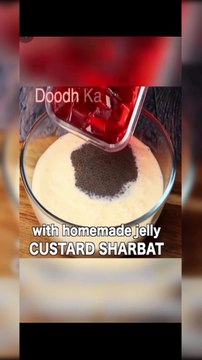 custarad Sharbat / Doodh ka Sharbat/ custard Sharbat with homemade jell/yVanilla Sharbat/ Vanilla Sharabat recipe / Vanilla recipe/ milkshake drink