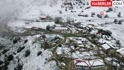 Erzincan'ın yüksek kesimlerine kar yağdı