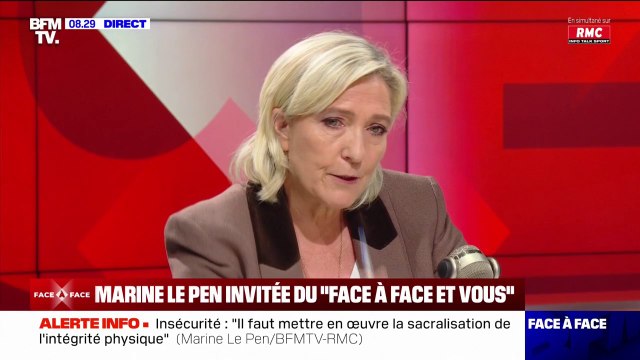 Tu détruis un abribus, 5000 euros, tu paies : Marine Le Pen affirme qu'on ne supporte plus de payer pour les casseurs