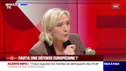Pour Marine Le Pen, Emmanuel Macron fait preuve de "légèreté" sur la guerre en Ukraine