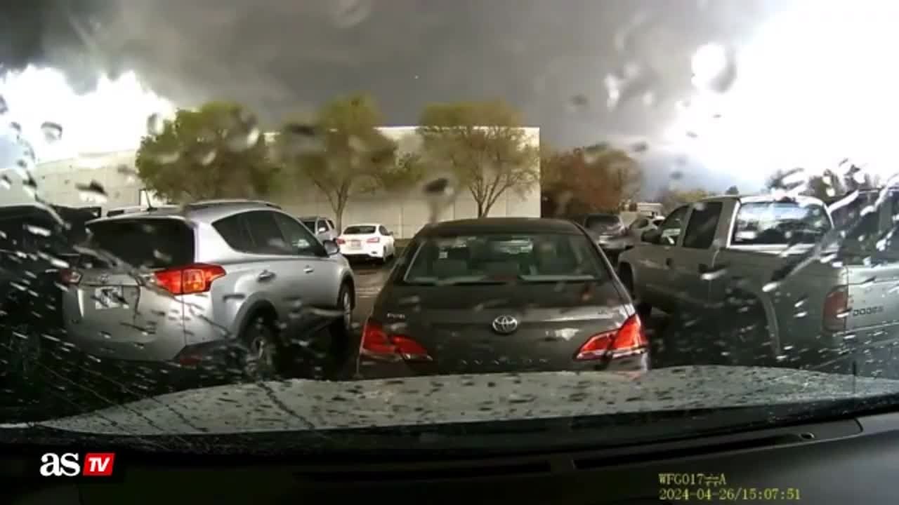 Dashcam records terrifying moment tornado destroys warehouse
