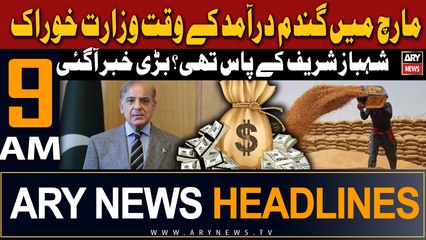 Télécharger la video: ARY News 9 AM Headlines | 6th May 2024 | Inside news about Wheat scandal | Prime Time Headlines