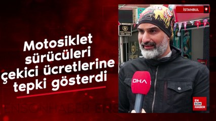 Motosiklet sürücüleri çekici ücretlerine tepki gösterdi