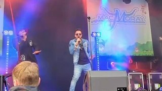 Blue and Peter Andre at MacMoray Festival