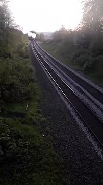 Railway Touring Co's steam locomotive no 44871 climbing White Ball summit near Wellington. VIDEO: Chris Penney.