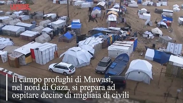 Il campo profughi di Muwasi a Gaza si prepara ad ospitare evacuati da Rafah est