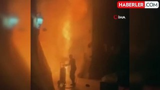 Erbil'deki tarihi Kayseri Çarşısı'nda yangın