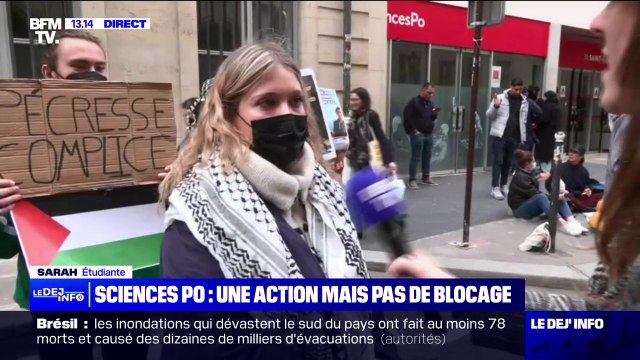 On sait que ça va mener à une catastrophe humanitaire : des étudiants sont toujours mobilisés devant Sciences Po, sans bloquer les candidats, en ce premier jour d'examens