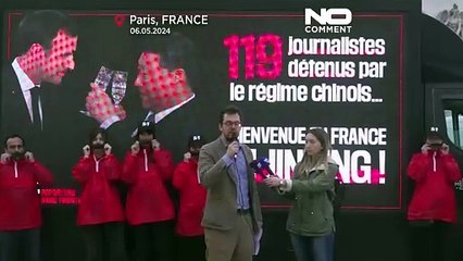 No Comment : Manifestation de Reporters sans frontières contre la venue de Xi Jinping
