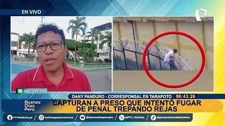 Capturan a preso que intentó escapar de penal en Tarapoto trepando rejas