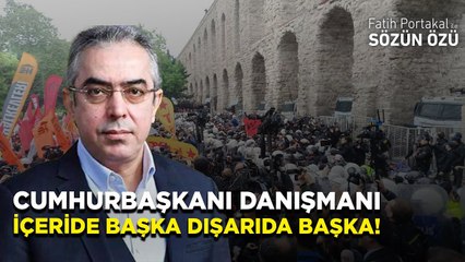 CUMHURBAŞKANI DANIŞMANI İÇERİDE BAŞKA DIŞARIDA BAŞKA KONUŞUYOR!