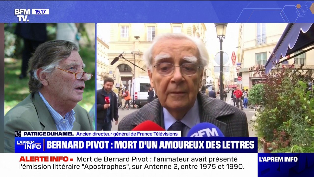 "C'était une rockstar de la lecture, de la littérature": Patrice Duhamel, ancien directeur général de France Télévisions rend hommage à Bernard Pivot