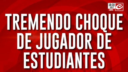 Jugador de Estudiantes chocó contra surtidor en estación de servicio