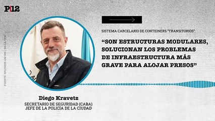 Diego Kravetz defendió el sistema de containers para alojar presos "transitorios" en CABA: "Son estructuras modulares"