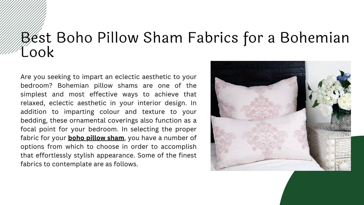Best Boho Pillow Sham Fabrics for a Bohemian Look