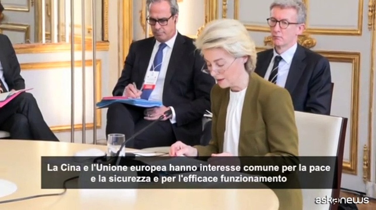 Von der Leyen: "Cina e Ue hanno interesse per pace e sicurezza"